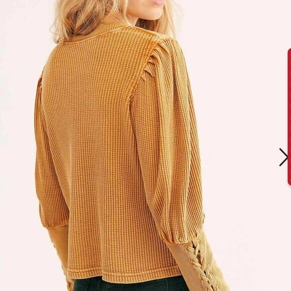 Free people Tasha Thermal Top Mustard'[p]-= - Picture 4 of 12